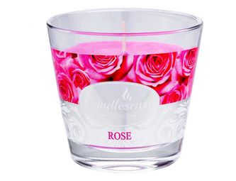 Svíčka ve skle ROSE vonná 140g MOM 4ks