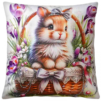 Velikonoční polštář HELLO BUNNY V. 40x40 cm  Mybesthome