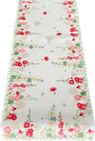 Vzorovaný ubrus - běhoun na stůl FLOWERS II. 40x140 cm Mybesthome