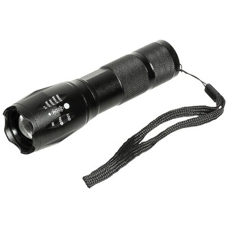 Svítilna štábní MFH Deluxa Military Torch 13 cm - černá