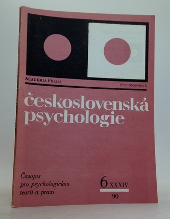 Československá psychologie.Časopis pro psychologickou teorii a p