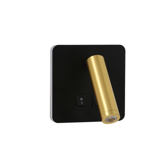 Immax GOAL 2 Vypínače  designové nástěnné LED svítidlo 7W, ČERNÁ+ZLATÁ Immax GOAL 2 Vypínače  designové nástěnné LED svítidlo 7W, ČERNÁ+ZLATÁ