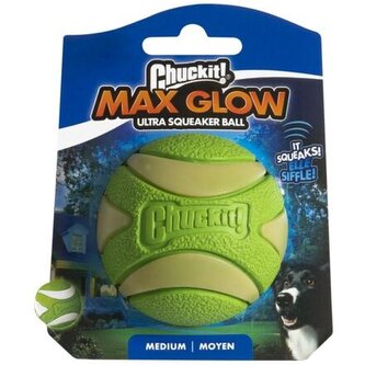 Míček Max Glow Ultra Squeaker Medium 6,5 cm – svítící