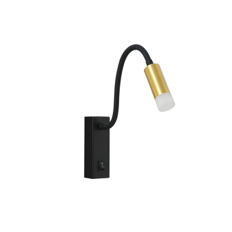 Immax GOAL designové nástěnné LED svítidlo  s vypínačem, 3W, BLACK+GOLD+ACRYL