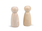 Dřevěná figurka k dotvoření 22x53 mm - 10 ks - přírodní sv.