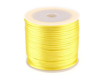 Saténová šňůra Ø1 mm - 1 ks - 4 žlutá narcisová