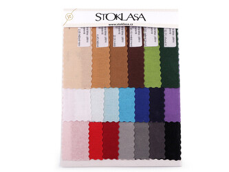 Vzorkovníky látek - minky, plátno, kočárkovina, teplákovina, velvet, tyl, šifon - 1 ks - 380632 viz foto bavlněná látka