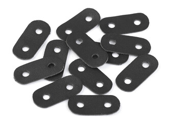 Brzdičky z eko kůže 16x34 mm - 20 ks - 3 černá