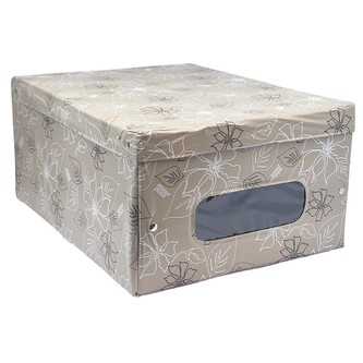 Box úložný s víkem, přírodní květiny