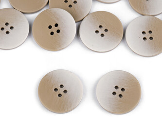 Knoflík ombré velikost 34", 40", 44" - 50 ks - 2 (44") béžová světlá