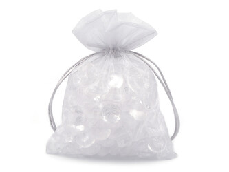 Dárkový pytlík 13x18 cm organza - 10 ks - 17 (28) šedá