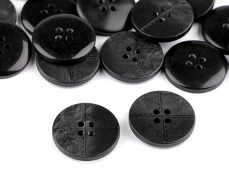 Knoflík s prošitím velikost 24", 28", 36", 40" - 20 ks - 4 (40") černá