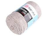 Pletací příze Macrame Cotton lurex 250 g - 1 ks - 3 (725) béžová světlá stříbrná