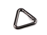 Karabina trojúhelník průvlek 25 mm - 10 ks - 3 nikl černý