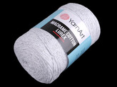 Pletací příze Macrame Cotton lurex 250 g - 1 ks - 2 (720) bílá stříbrná