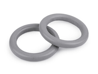 Dřevěný barevný kroužek vnější Ø70 mm - 10 ks - 5 šedá