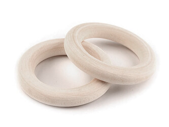 Dřevěný kroužek vnější Ø40 mm - 50 ks - přírodní sv.