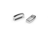 Designový kovový průvlek 20 mm na kabelky a opasky - 20 ks - nikl