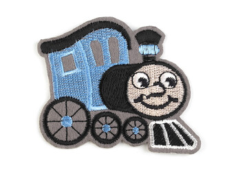 Nažehlovačka lokomotiva - 10 ks - 2 modrá světlá