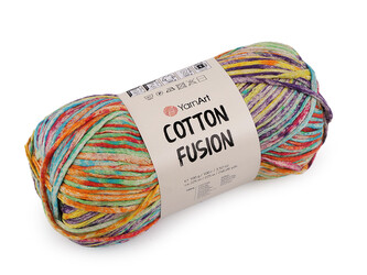 Bavlněná pletací příze Cotton Fusion 100 g - 1 ks - 3 (3653) multikolor