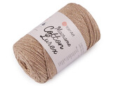 Pletací příze Macrame Cotton lurex 250 g - 1 ks - 4 (735) béžová zlatá