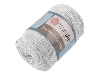 Pletací příze Macrame Cotton 250 g - 1 ks - 8 (756) šedá nejsvětlejší