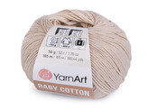Pletací příze Baby Cotton 50 g - 1 ks - 2 (403) béžová světlá