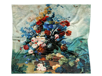 Saténový šátek 70x70 cm - 1 ks - 10 zelená smaragdová