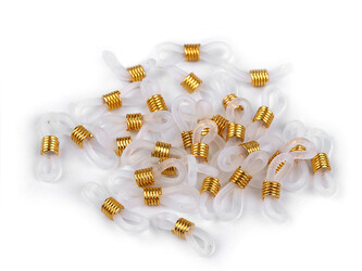 Silikonové háčky na brýle - 30 ks - 2 bílá zlatá