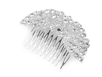 Hřeben do vlasů s broušenými kamínky - 1 ks - 1 crystal motýl