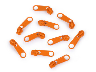 Jezdec ke spirálovým zipům No 3 pro metráž typu POL - 100 ks - 158 oranžová Jezdec ke spirálovým zipům No 3 pro metráž typu POL - 100 ks - 158 oranžová