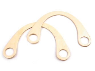 Dřevěná ucha na tašky 15x22 cm s dírami - 2 ks - 2 přírodní sv.