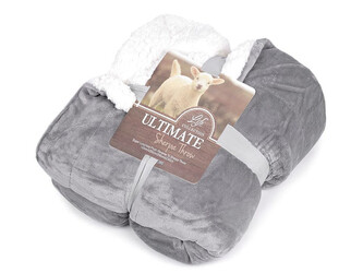 Deka beránek 150x200 cm - 1 ks - 6 šedá bílá