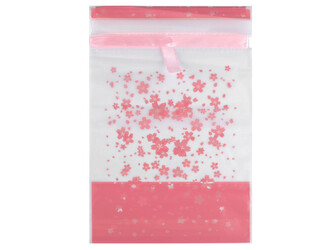 Sáček s atlasovou stuhou 23x34 cm - 50 ks - transparent růžová