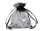 Dárkový pytlík 9x11 cm organza - 100 ks - 16 černá