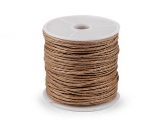 Lněný provázek Ø2 mm hlazený 100% len - 1 ks - režná přírodní