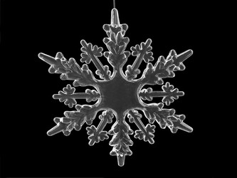 Dekorační vločka Ø16 cm k zavěšení - 1 ks - transparent