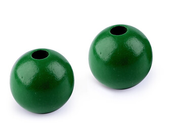 Velké dřevěné korále Ø40 mm - 10 ks - 6 zelená