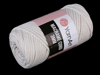 Pletací příze Macrame Cord 250 g - 1 ks - 1 (752) režná světlá