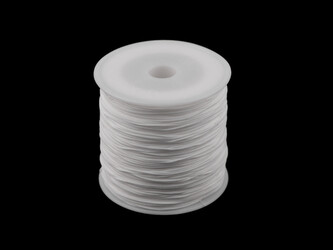 Šňůrka PES Ø0,8 mm - 1 ks - 11 bílá
