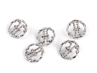 Kovový knoflík velikost 24"; 32"; 38" - 5 ks - 2 (32") nikl