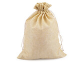 Dárkový pytlík 22x28 cm imitace juty - 20 ks - 7 béžová světlá