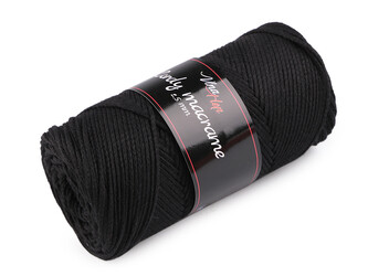Pletací příze Cordy Macrame 250 g - 1 ks - 8 (8001) černá