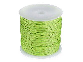 Šňůra bavlněná Ø0,8 mm voskovaná - 1 ks - 33 zelená sv.
