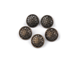 Kovový knoflík filigrán velikost 24", 28" - 25 ks - 7 (24") staromosaz