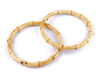 Bambusová ucha na tašky Ø14 cm silná - 2 ks - 1 (15 cm) bambus střední