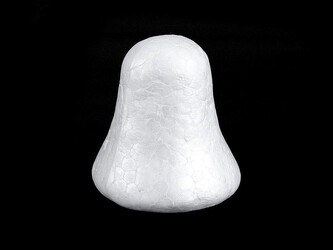 Zvonek 6,5x6,5 cm polystyren - 25 ks - bílá