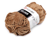 Pletací žinylková příze Velour 100 g - 1 ks - 16 (849) hnědá světlá