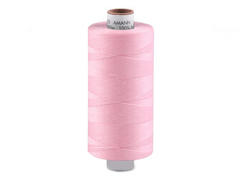 Polyesterové nitě návin 1000 m Aspo Amann - 1 ks - 0082 růžová sv.