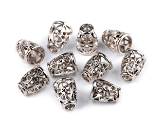 Kovová koncovka na šňůru Ø4,5 mm / ozdoba - 20 ks - 1 nikl